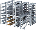 Мезонинные стеллажи для склада Мезонинные стеллажи для склада
